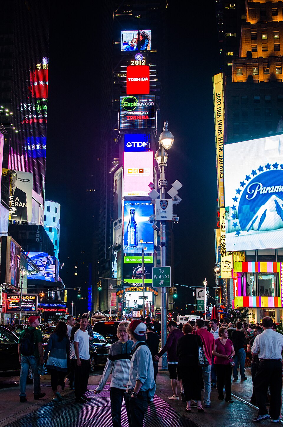 Times Square neon and LED signs