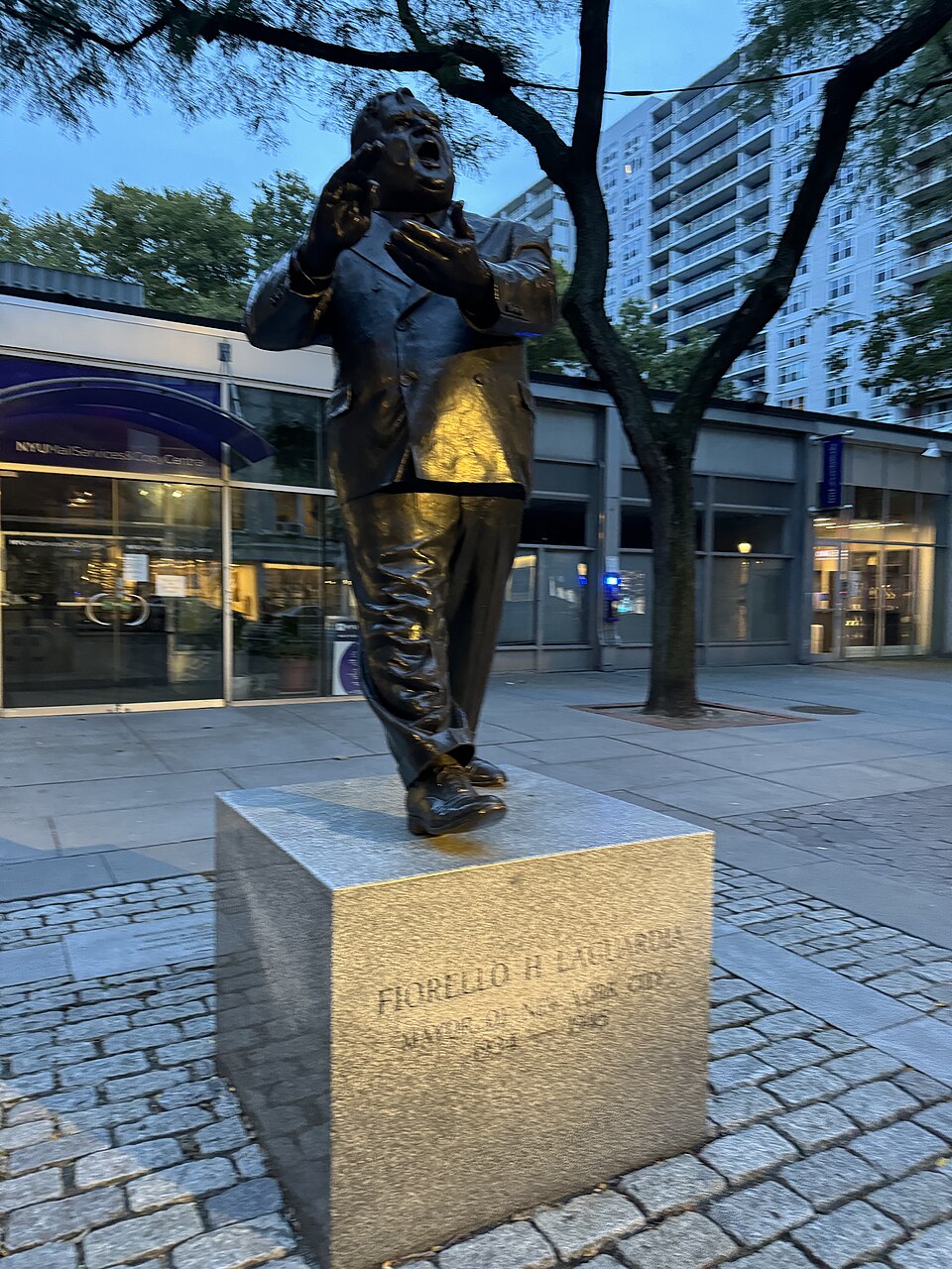 LaGuardia statue in Greenwich Village